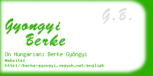 gyongyi berke business card