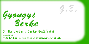 gyongyi berke business card